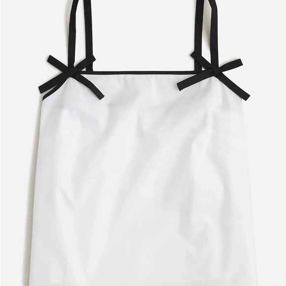 J. Crew Tops - J. Crew White Camisole with Black Bow Accents